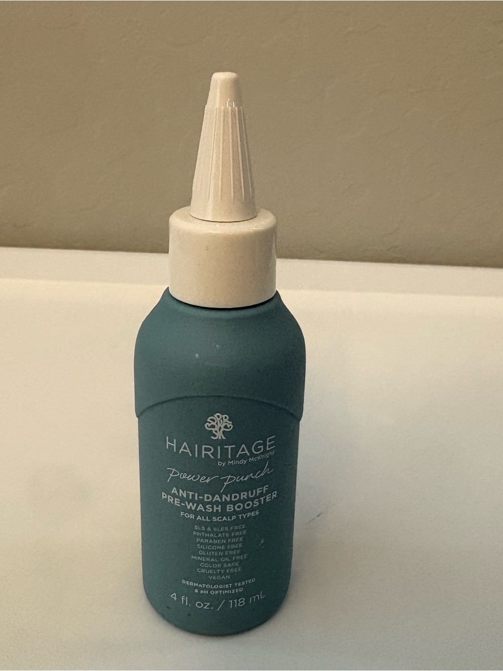 Hairitage power punch anti-dandruff pre-wash booster 4 fl oz NEW